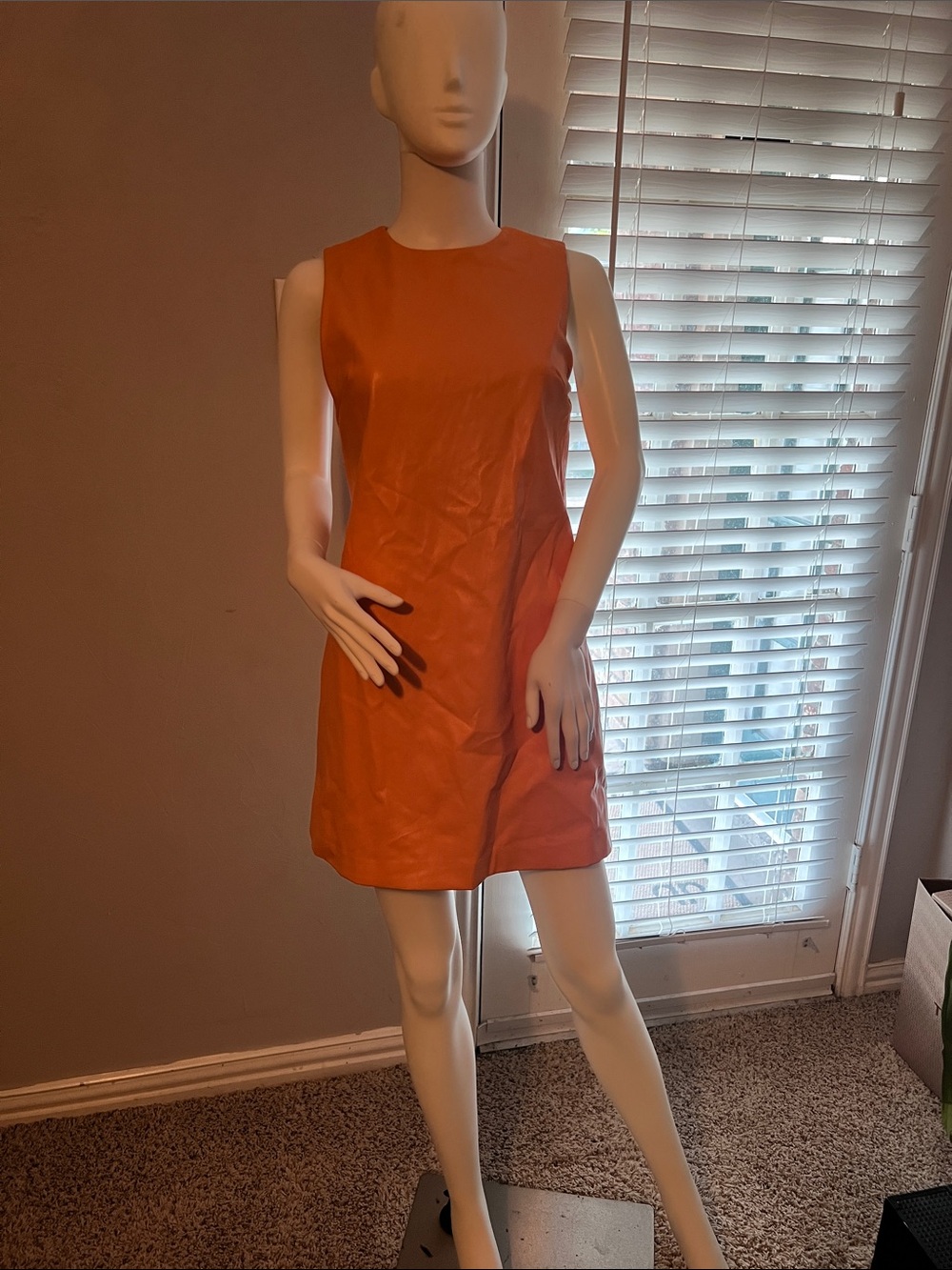 House of Harlow 1960 Vibrant Orange Sleeveless Shift Dress